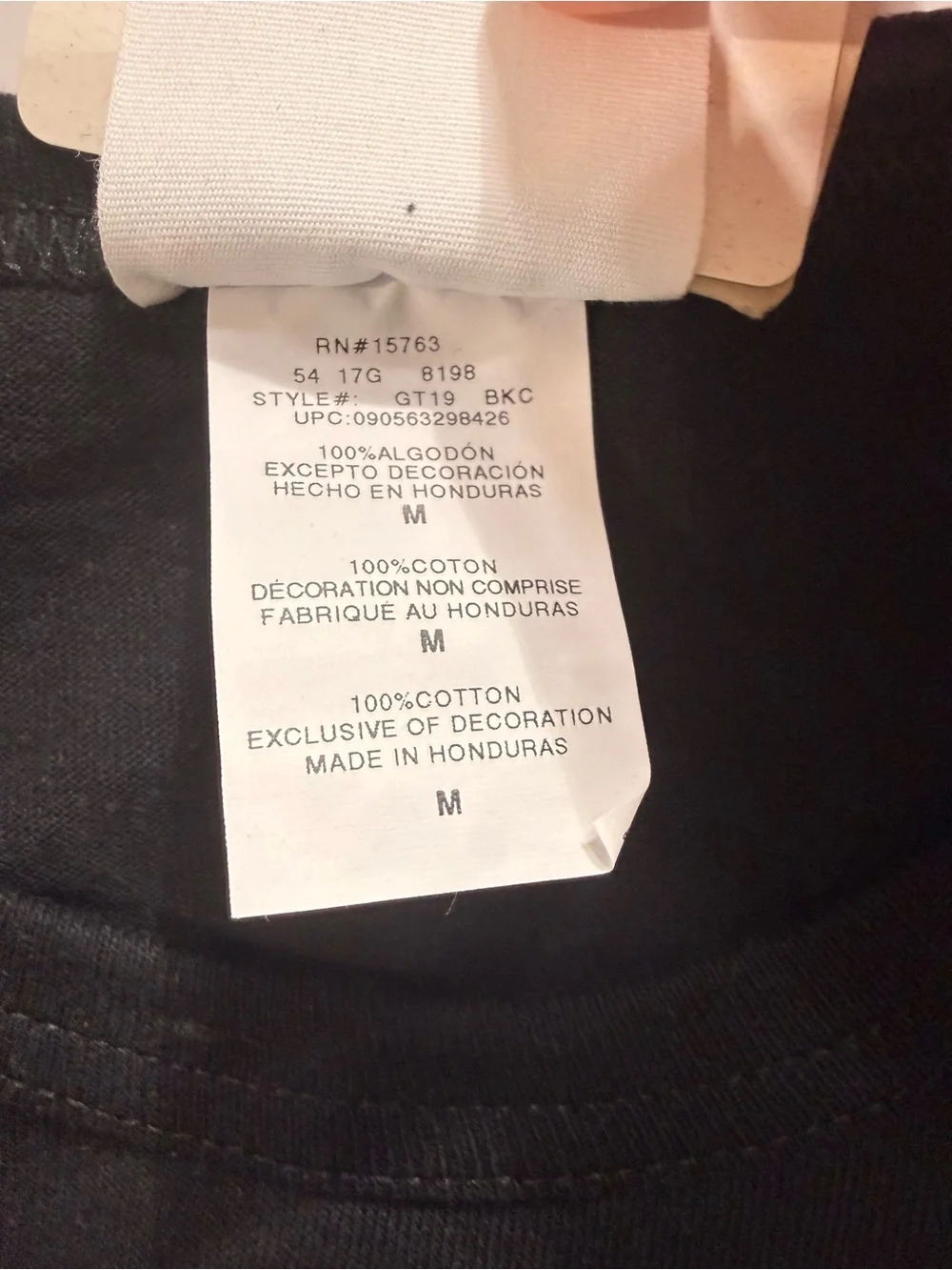 Champion Black T-Shirt with Blue & Red Logo Tag - Picture 3 of 4
